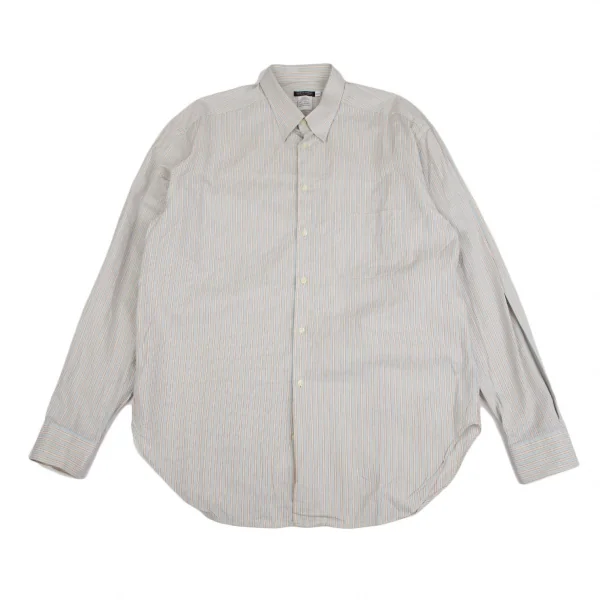 ジョルジオ アルマーニGIORGIO ARMANI ドビーストライプスナップダウンシャツ 水色他41 K-124306_001