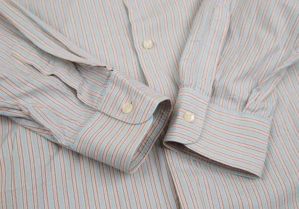 ジョルジオ アルマーニGIORGIO ARMANI ドビーストライプスナップダウンシャツ 水色他41 K-124306_008