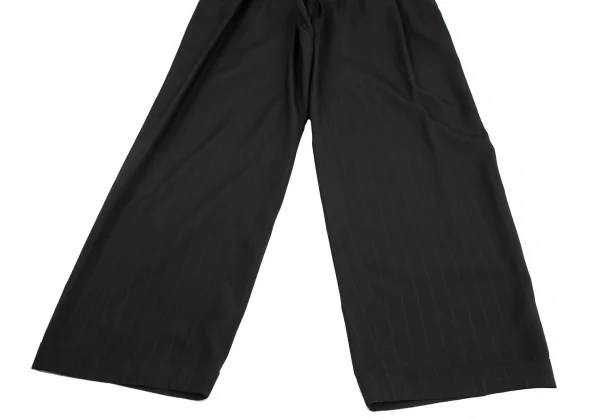 ジャンニヴェルサーチGIANNI VERSACE シルクピンストライプ3Bセットアップスーツ 黒48 K-124314_014