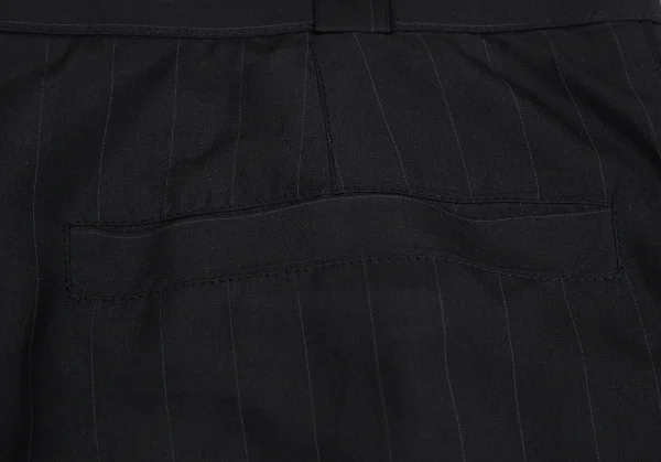 ジャンニヴェルサーチGIANNI VERSACE シルクピンストライプ3Bセットアップスーツ 黒48 K-124314_017