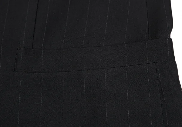 ジャンニヴェルサーチGIANNI VERSACE シルクピンストライプ3Bセットアップスーツ 黒48 K-124314_006