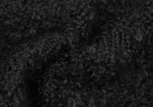 ユナイテッドアローズUNITED ARROWS モヘヤ編み変え１Bニットカーディガン 黒F K-124422_010