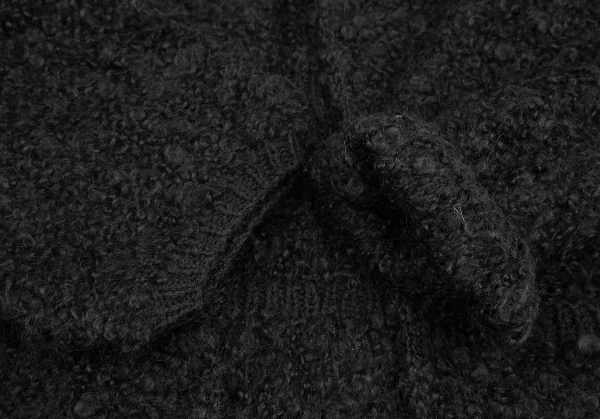 ユナイテッドアローズUNITED ARROWS モヘヤ編み変え１Bニットカーディガン 黒F K-124422_007