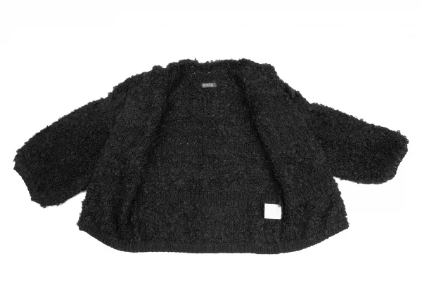 ユナイテッドアローズUNITED ARROWS モヘヤ編み変え１Bニットカーディガン 黒F K-124422_008