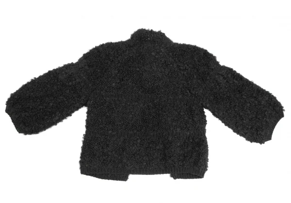 ユナイテッドアローズUNITED ARROWS モヘヤ編み変え１Bニットカーディガン 黒F K-124422_009