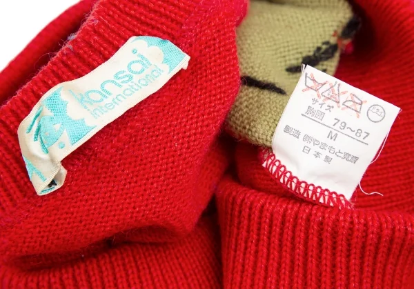 カンサイ インターナショナルKansai INTERNATIONAL 浮世絵デザインニットセーター 赤他M K-124441_014