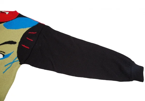 カンサイ インターナショナルKansai INTERNATIONAL 浮世絵デザインニットセーター 赤他M K-124441_007