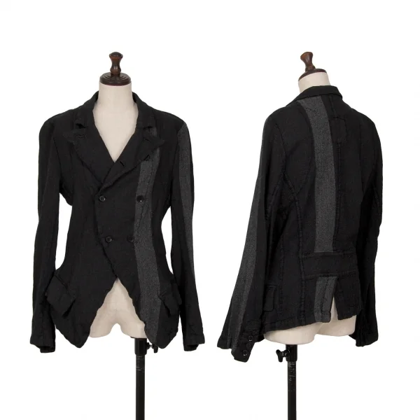 Y's red Label Wool Line Double Jacket Charcoal 2 K-124454_001