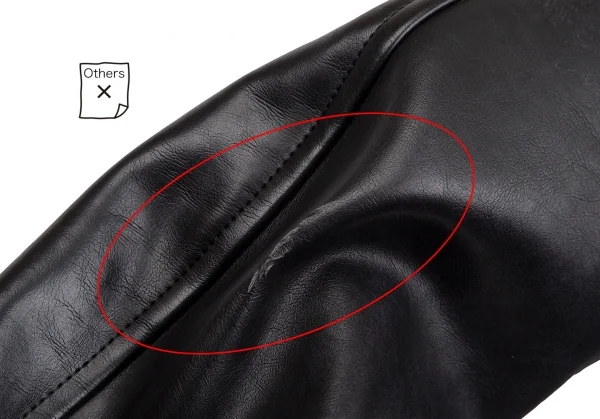 ジュンヤワタナベ コムデギャルソン デニムJUNYA WATANABE COMME des GARCONS denim シンセティックレザー切替デニムボアライダースジャケット 紺黒S K-124491_016