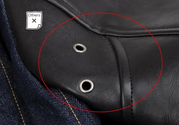 ジュンヤワタナベ コムデギャルソン デニムJUNYA WATANABE COMME des GARCONS denim シンセティックレザー切替デニムボアライダースジャケット 紺黒S K-124491_017