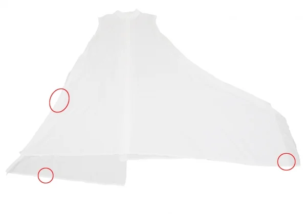 ビーヨウジヤマモトB Yohji Yamamoto 裁ち切りインサイドアウトノースリーブシャツワンピース 白3 K-124498_008