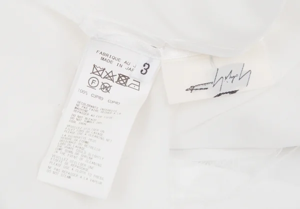 ビーヨウジヤマモトB Yohji Yamamoto 裁ち切りインサイドアウトノースリーブシャツワンピース 白3 K-124498_019