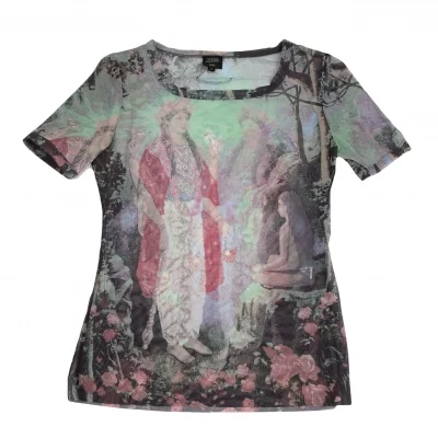 Jean-Paul GAULTIER FEMME Maria Printed Mesh T Shirt
