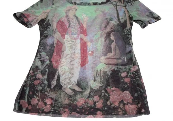 Jean-Paul GAULTIER FEMME Maria Printed Mesh T Shirt K-124504_006