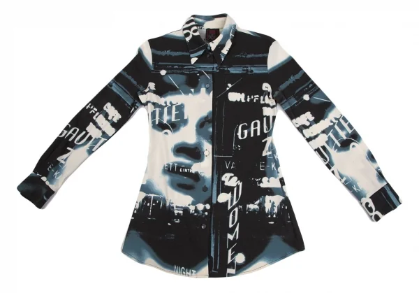 Jean Paul GAULTIER CLASSIQUE Face Printed Stretch Shirt K-124507_002