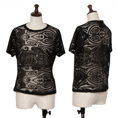 Jean Paul GAULTIER CLASSIQUE Tribal See-through T-shirt