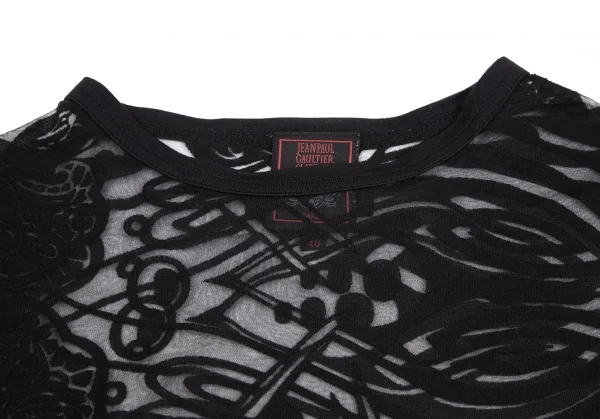 Jean Paul GAULTIER CLASSIQUE Tribal See-through T-shirt K-124508_004
