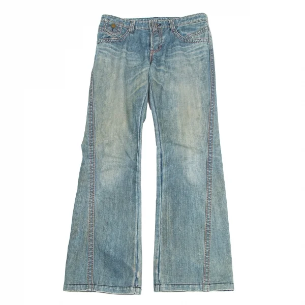 Jean's Paul GAULTIER Glitter Stitch Straight Jeans Sky blue 42 K-124516_001