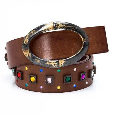 YOSHIE INABA L'EQUIPE Bijou Leather Belt