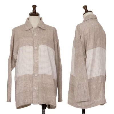 Plantation Cotton Plaids Switching Long Sleeve Shirt