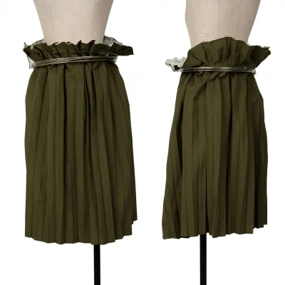 JUNYA WATANABE COMME des GARCONS Wire Design Wool Pleated Skirt
