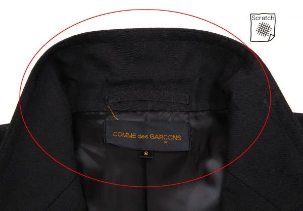 コムデギャルソンCOMME des GARCONS チェッカーデザイン1Bパッチポケットジャケット 黒S K-124556_004
