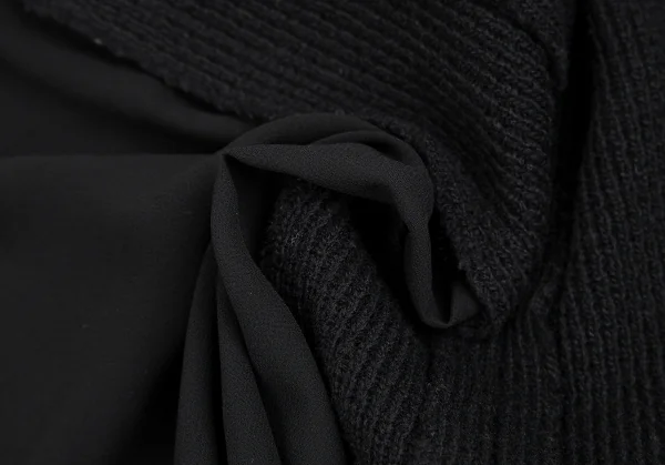 COMME des GARCONS See-through Switching Rib Knit Skirt K-124576_016