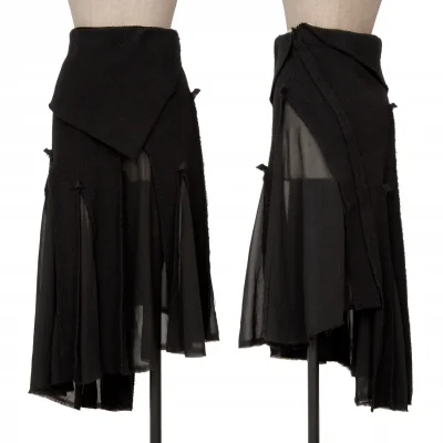 COMME des GARCONS See-through Switching Rib Knit Skirt