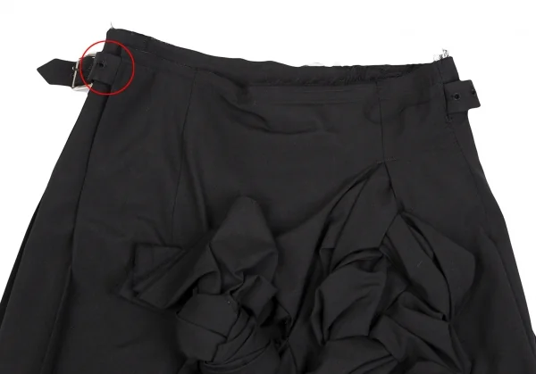 COMME des GARCONS Wool Woven Pleated Wrap Skirt K-124580_003