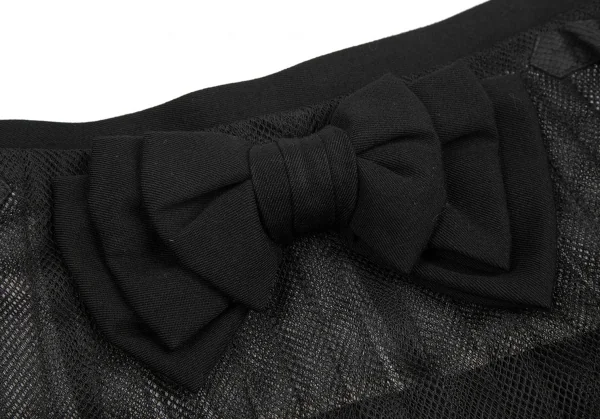 COMME des GARCONS Mesh Layered Pleats Wrap Skirt K-124581_005
