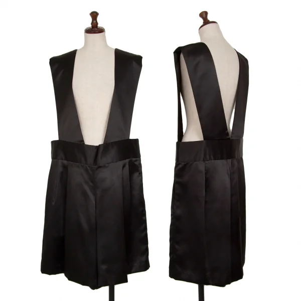 COMME des GARCONS Silk Satin Shoulder Wide Shorts Black S K-124589_001