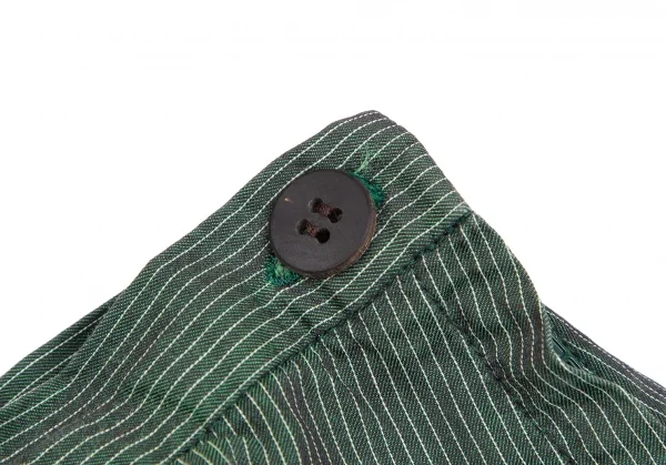 ISSEY MIYAKE HaaT Curve Switching Pinstripe Tuck Skirt K-124599_005