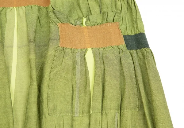 ISSEY MIYAKE HaaT Pasting Tape Gathered Design Skirt K-124600_012