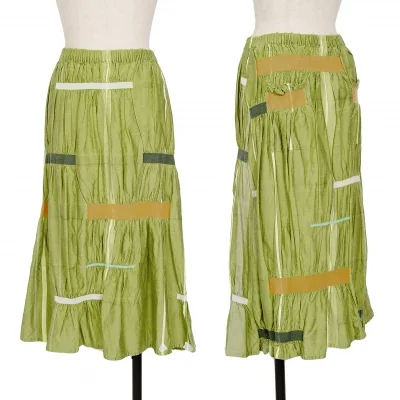 ISSEY MIYAKE HaaT Pasting Tape Gathered Design Skirt