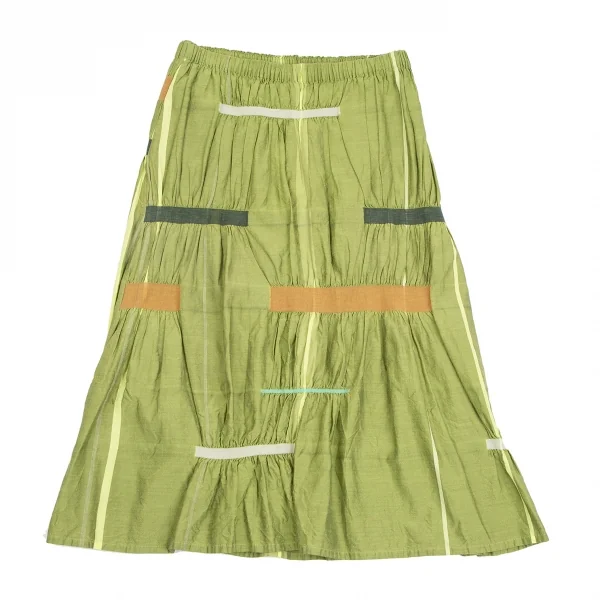 ISSEY MIYAKE HaaT Pasting Tape Gathered Design Skirt K-124600_002