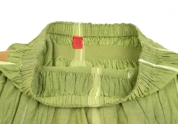 ISSEY MIYAKE HaaT Pasting Tape Gathered Design Skirt K-124600_005