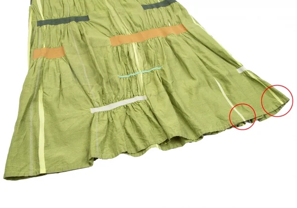 ISSEY MIYAKE HaaT Pasting Tape Gathered Design Skirt K-124600_006