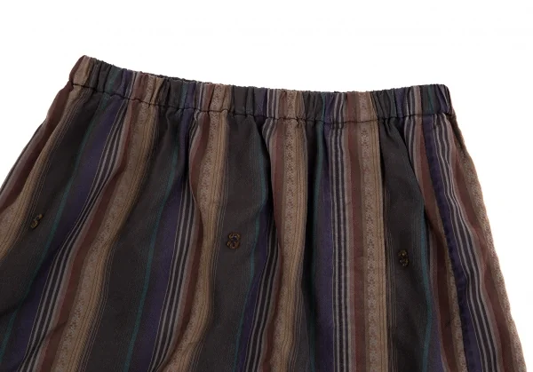 ISSEY MIYAKE HaaT Lace Pasted Stripe Skirt K-124601_003