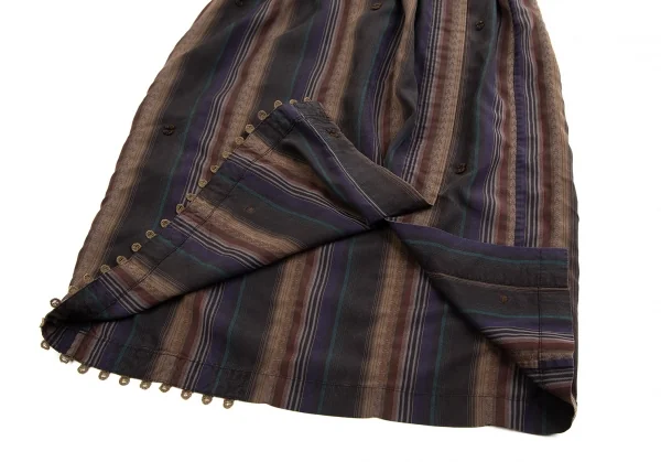 ISSEY MIYAKE HaaT Lace Pasted Stripe Skirt K-124601_008