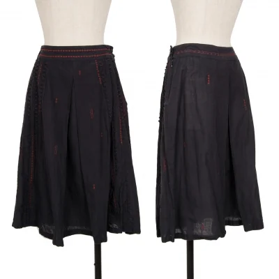 ISSEY MIYAKE HaaT Allover Embroidery Skirt