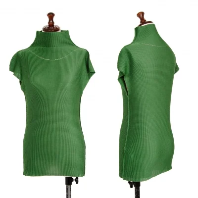 Unbranded Stretch Turtleneck Mesh Sleeveless Shirt