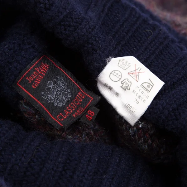 Jean Paul GAULTIER CLASSIQUE Switching Roll-neck Knit Sweater K-124640_012