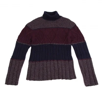 Jean Paul GAULTIER CLASSIQUE Switching Roll-neck Knit Sweater