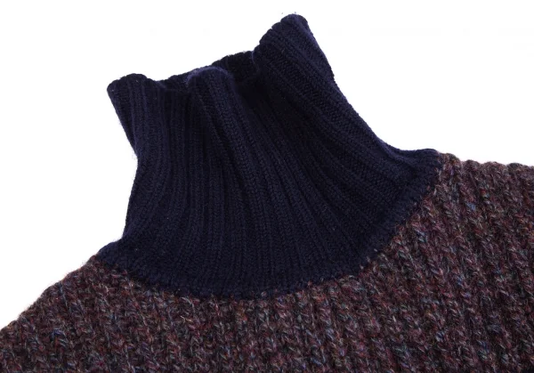 Jean Paul GAULTIER CLASSIQUE Switching Roll-neck Knit Sweater K-124640_004