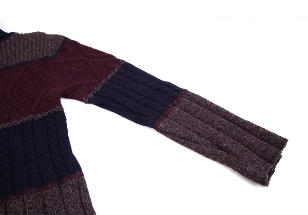 Jean Paul GAULTIER CLASSIQUE Switching Roll-neck Knit Sweater K-124640_005