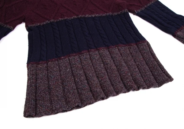 Jean Paul GAULTIER CLASSIQUE Switching Roll-neck Knit Sweater K-124640_007