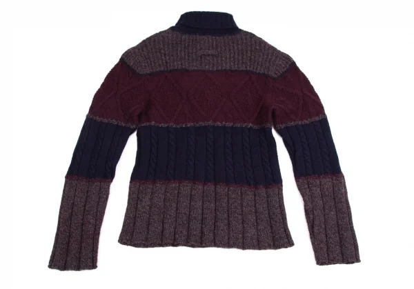 Jean Paul GAULTIER CLASSIQUE Switching Roll-neck Knit Sweater K-124640_009