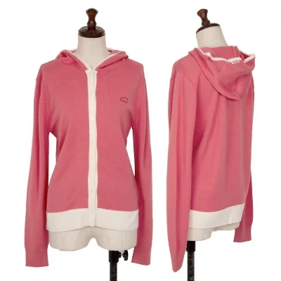 Mademoiselle NON NON Pig Stitch Embroidery Hooded Cardigan