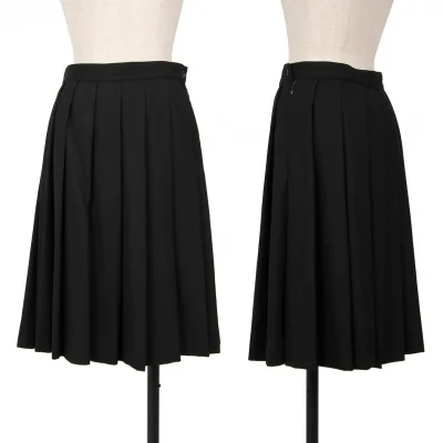 Mademoiselle NON NON Stretch Wool Pleated Skirt