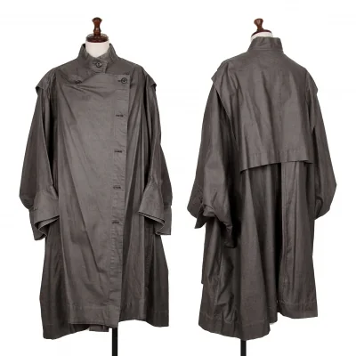 ISSEY MIYAKE Front Double Zip Up Stand Collar Squid Coat